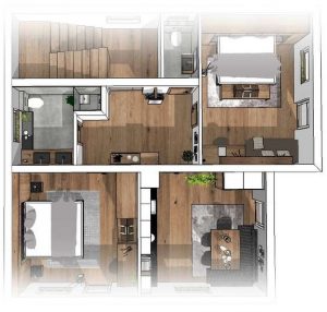 Upper floor floor plan apartment-schoenwies.at